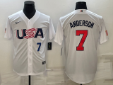 MLB USA Baseball Brady Singer 2023 World Baseball Classic White Jersey