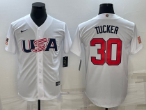 MLB USA Baseball Kyle Tucker 2023 World Baseball Classic White Jersey