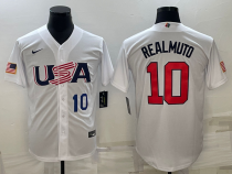 MLB USA Baseball J.T. Realmuto 2023 World Baseball Classic White Jersey