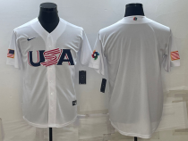 MLB USA Baseball Blank 2023 World Baseball Classic White Jersey