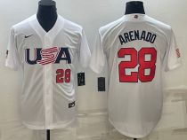 MLB USA Baseball Nolan Arenado 2023 World Baseball Classic White Jersey