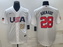 MLB USA Baseball Nolan Arenado 2023 World Baseball Classic White Jersey