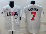MLB USA Baseball Brady Singer 2023 World Baseball Classic White Jersey