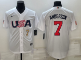 MLB USA Baseball Brady Singer 2023 World Baseball Classic White Jersey