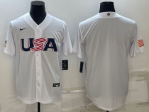 MLB USA Baseball Blank 2023 World Baseball Classic White Jersey