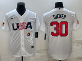 MLB USA Baseball Kyle Tucker 2023 World Baseball Classic White Jersey