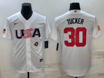 MLB USA Baseball Kyle Tucker 2023 World Baseball Classic White Jersey