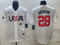MLB USA Baseball Nolan Arenado 2023 World Baseball Classic White Jersey
