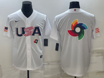 MLB USA Baseball Blank 2023 World Baseball Classic White Jersey
