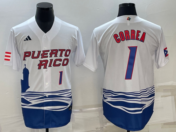 MLB USA Baseball #1 Gorrea 2023 World Baseball Classic White Jersey