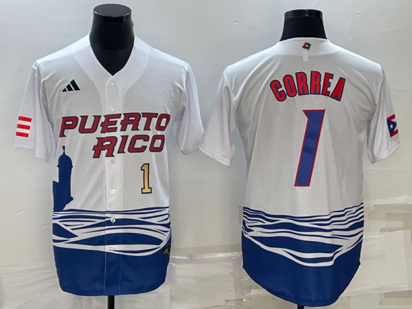 MLB USA Baseball #1 Gorrea 2023 World Baseball Classic White Jersey