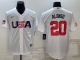 MLB USA Baseball Pete Alonso 2023 World Baseball Classic White Jersey