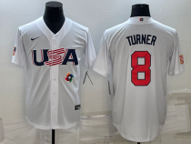 MLB USA Baseball Trea Turner 2023 World Baseball Classic White Jersey