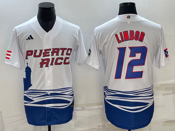 MLB USA Baseball Francisco Lindor 2023 World Baseball Classic White Jersey