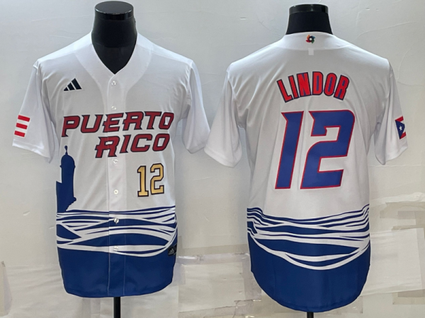 MLB USA Baseball Francisco Lindor 2023 World Baseball Classic White Jersey