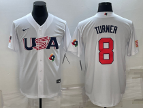 MLB USA Baseball Trea Turner 2023 World Baseball Classic White Jersey