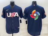 MLB USA Baseball Blank 2023 World Baseball Classic White Jersey