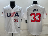 MLB USA Baseball Lance Lynn 2023 World Baseball Classic White Jersey