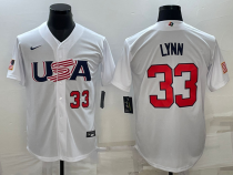 MLB USA Baseball Lance Lynn 2023 World Baseball Classic White Jersey
