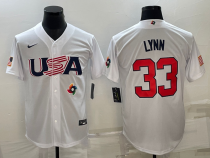 MLB USA Baseball Lance Lynn 2023 World Baseball Classic White Jersey