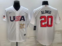 MLB USA Baseball Pete Alonso 2023 World Baseball Classic White Jersey