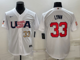 MLB USA Baseball Lance Lynn 2023 World Baseball Classic White Jersey