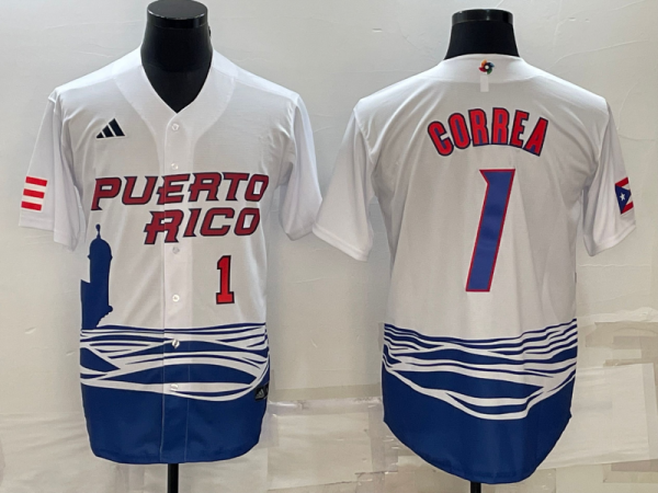 MLB USA Baseball #1 Gorrea 2023 World Baseball Classic White Jersey