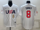 MLB USA Baseball Trea Turner 2023 World Baseball Classic White Jersey