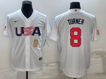 MLB USA Baseball Trea Turner 2023 World Baseball Classic White Jersey