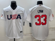 MLB USA Baseball Lance Lynn 2023 World Baseball Classic White Jersey