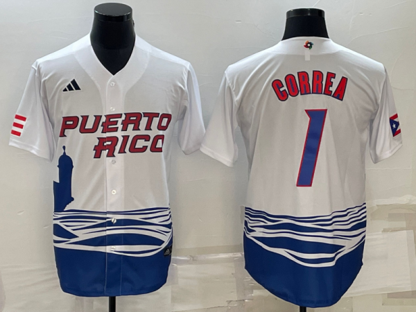 MLB USA Baseball #1 Gorrea 2023 World Baseball Classic White Jersey
