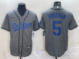 MLB Los Angeles Dodgers #5 Freddie Freeman Gray Nike Jersey