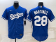 MLB Los Angeles Dodgers #28 J.D. Martinez Blue  Flex Base Elite Jersey