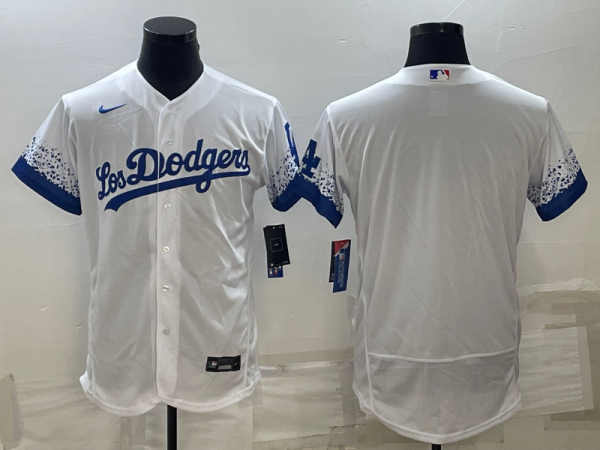 MLB Los Angeles Dodgers Blank White City Connect Flex Base Elite Jersey