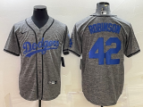 MLB Los Angeles Dodgers #42 Jackie Robinson Gray Nike Jersey
