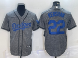 MLB Los Angeles Dodgers #22 Clayton Kershaw Gray Nike Jersey