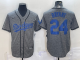 MLB Los Angeles Dodgers #24 Kobe Bryant Gray Nike Jersey