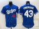 MLB Los Angeles Dodgers #43 Noah Syndergaard Blue Flex Base Elite Jersey
