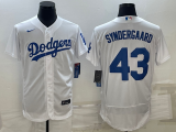 MLB Los Angeles Dodgers #43 Noah Syndergaard White Flex Base Elite Jersey