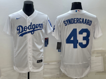 MLB Los Angeles Dodgers #43 Noah Syndergaard White Flex Base Elite Jersey