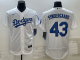 MLB Los Angeles Dodgers #43 Noah Syndergaard White Flex Base Elite Jersey