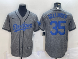 MLB Los Angeles Dodgers #35 Cody Bellinger Gray Nike Jersey