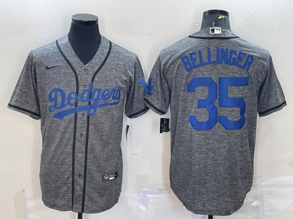 MLB Los Angeles Dodgers #35 Cody Bellinger Gray Nike Jersey