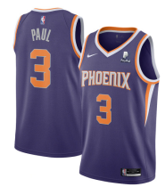 Men's Phoenix Suns #3 Chris Paul Purple Icon Edition Jersey