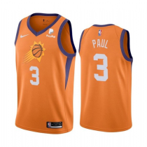 Men's Phoenix Suns #3 Chris Paul Orange Statement Edition Jersey