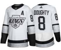 Men's Los Angeles Kings #8 Drew Doughty White Throwback Jersey
