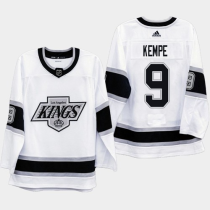 Men's Los Angeles Kings #9 Adrian Kempe White Adidas Stitched NHL Jersey