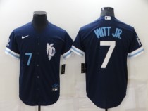 MLB Kansas City Royals #7 Witt Jr. 2022 Navy City Connect Jersey