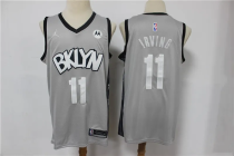 NBA Brooklyn Nets #11 Kyrie Irving Light Grey Jersey