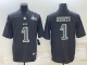 Men's Philadelphia Eagles #1 Jalen Hurts Black Vapor Limited Jersey